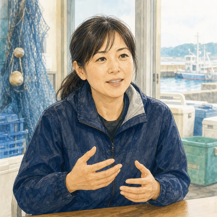 漁業事業者の顔イラスト