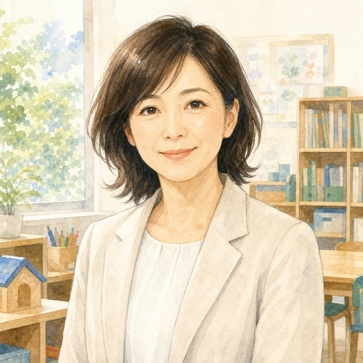 子ども向け教室責任者の顔イラスト