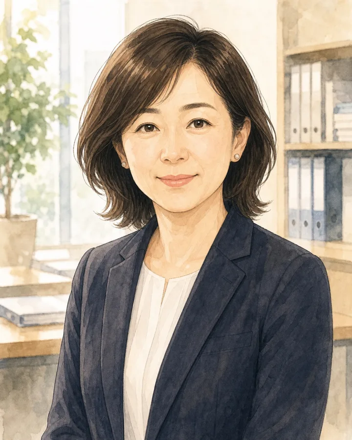 医療法人事務長の顔イラスト