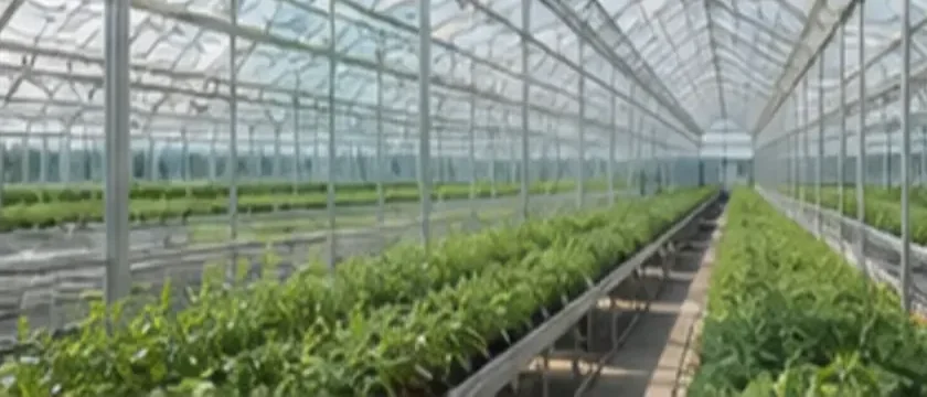 温室と栽培設備の写真