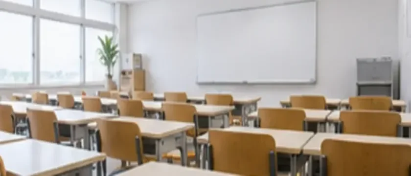 人のいない学習塾・教室の写真