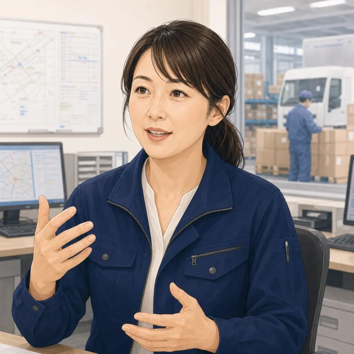 物流運営責任者の顔イラスト