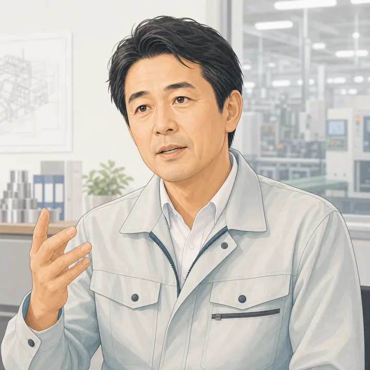 製造業社長の顔イラスト