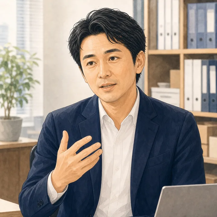 税理士事務所所長の顔イラスト