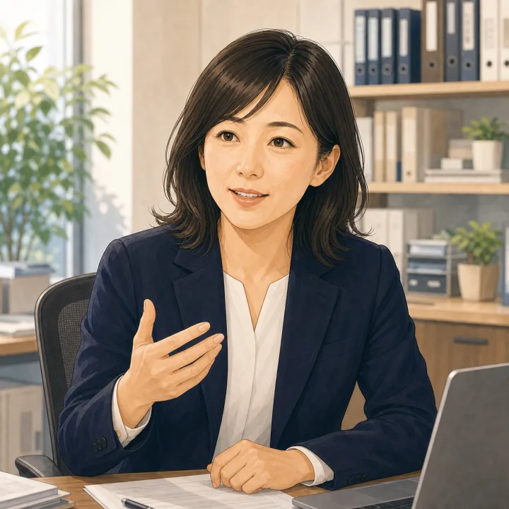 社労士事務所代表の顔イラスト