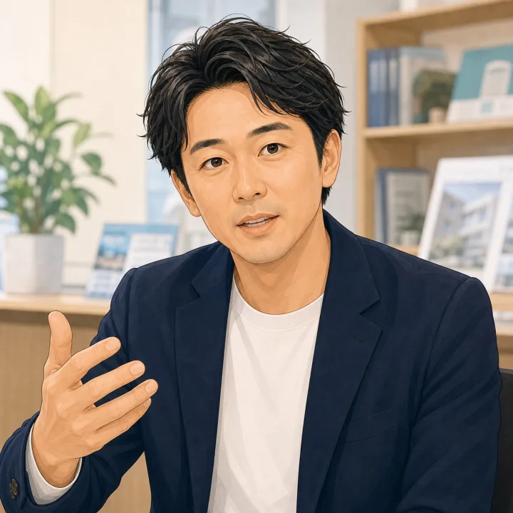 不動産会社代表の顔イラスト