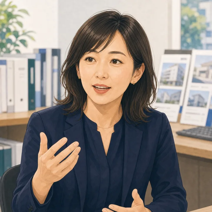 賃貸管理会社責任者の顔イラスト